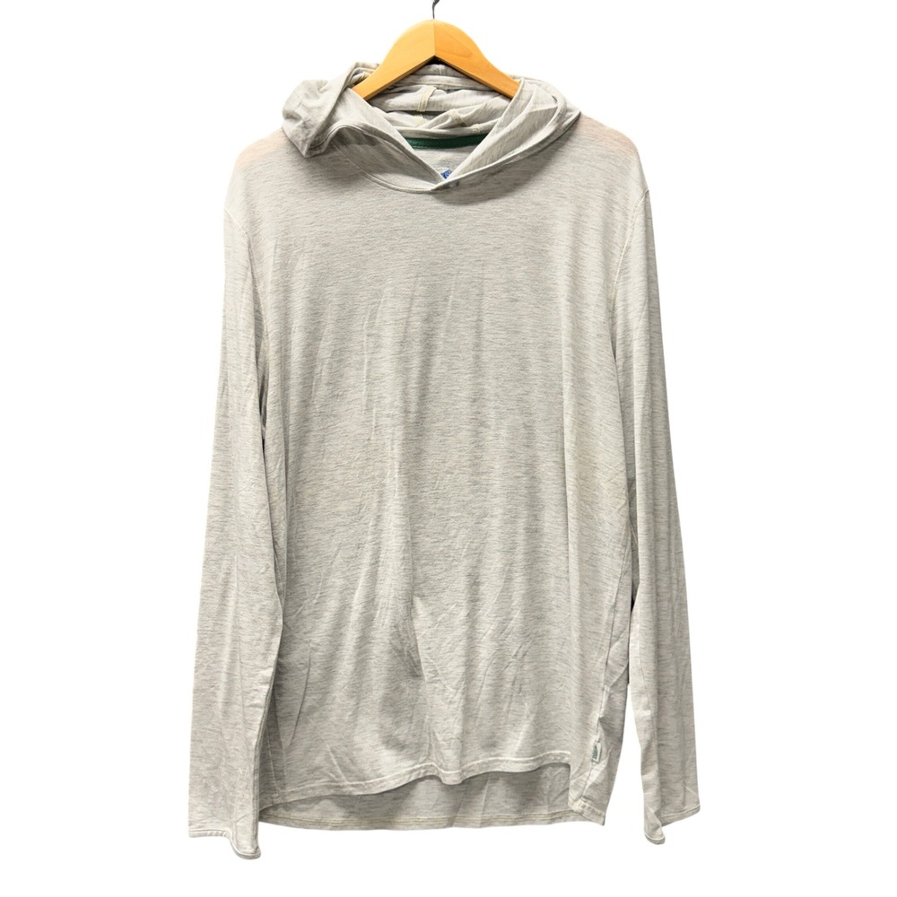 Wellen Hoodie Mens Large Seawool Pullover Light Gray Athleisure Lightweight